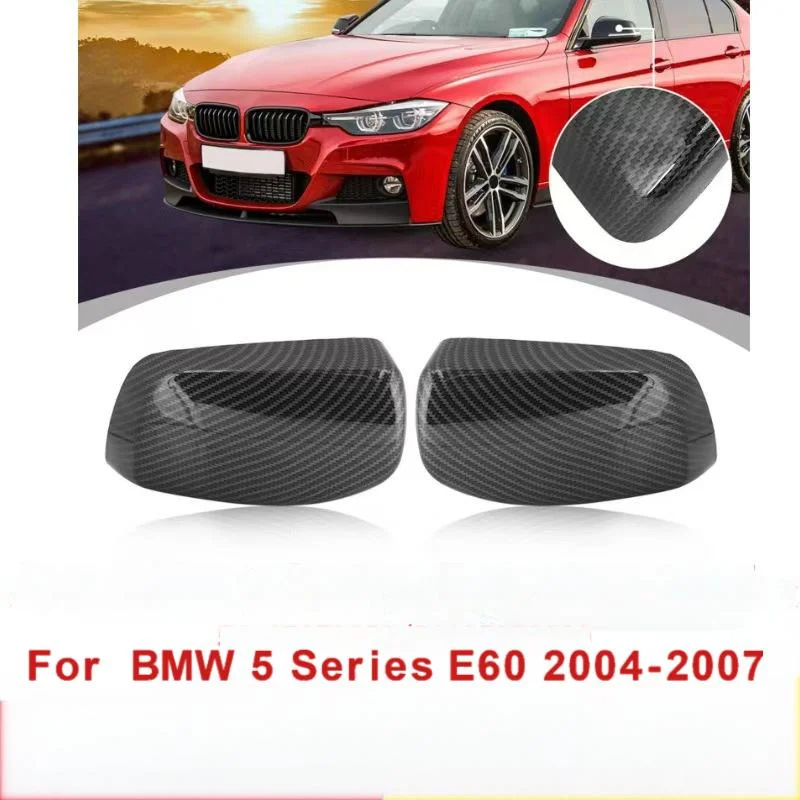 

For BMW 2004-2007 5 Series E60 rearview mirror housing 525I 528I 530I Carbon fiber pattern black rearview mirror cover replaceme