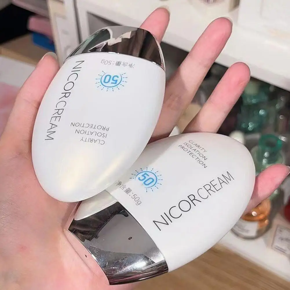 1/2/3 قطعة عزل جسم الوجه واقية من الشمس SPF 50 + كريم عزل الأشعة فوق البنفسجية مقاوم للماء الرطوبة سطع لون البشرة للعناية بالبشرة 50 جرام 2026 #5