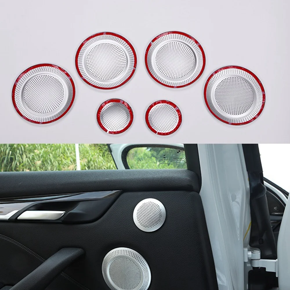 Car Front Door Speaker Cover Horn Decorative Cover Trim Sticker for-BMW X1 F48