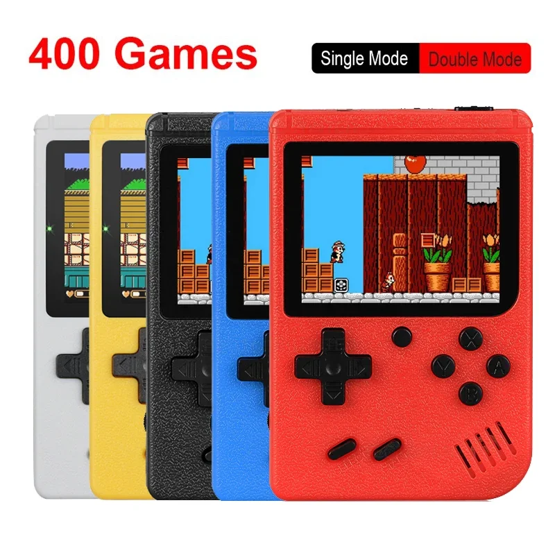 Retro Portable Mini Handheld Video Game Console 8-Bit 3.0 Inch Color LCD Kids Color Game Player Built-in 400 games