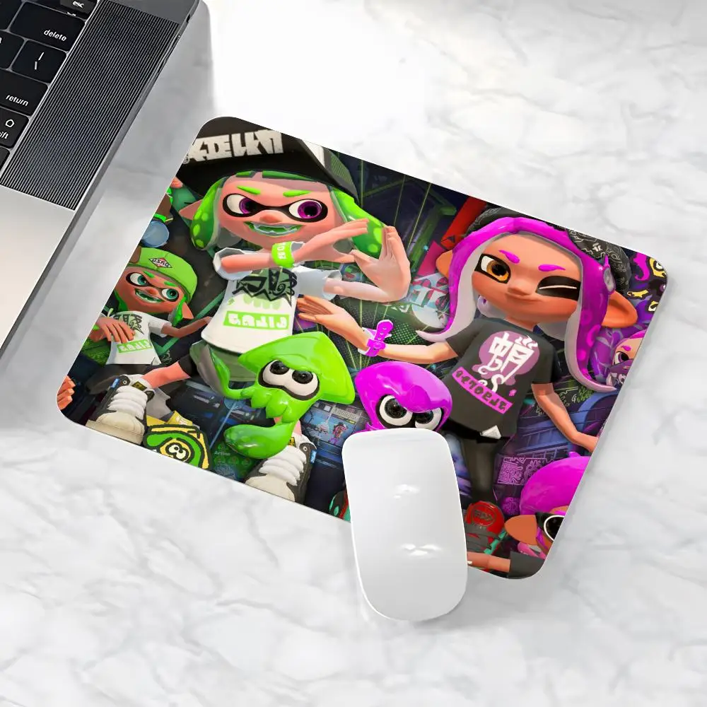Games Splatoon Mouse Pad 18x22cm Small Rug  Keyboardpad Lock Edge Deskpad kawaii  Desktop Protection Mats