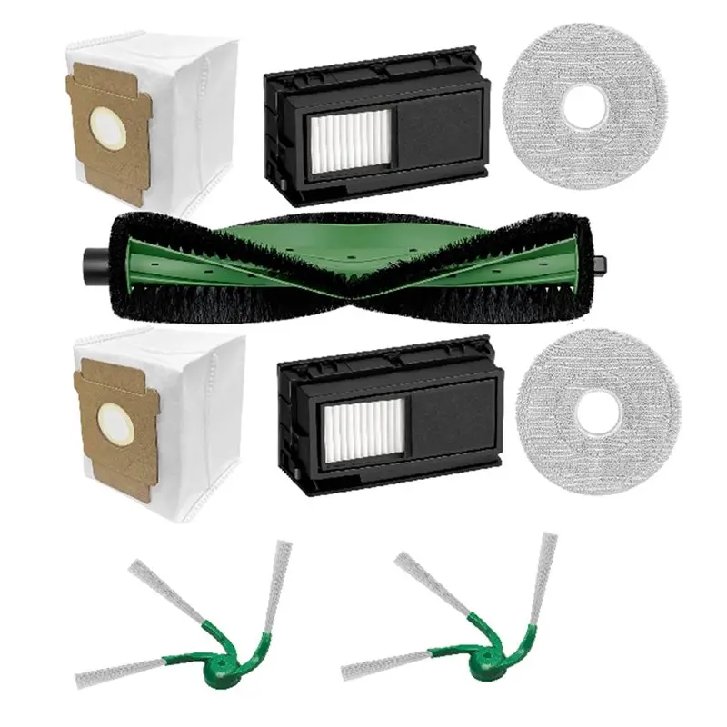 A52Q-Hauptseitenbürste, Filter, Wischpad, Staubbeutel (9 Stück) für Irobot Roomba 415X/Plus 415 Combo/Plus 575 Combo/Plus 515 Co – Detail 1