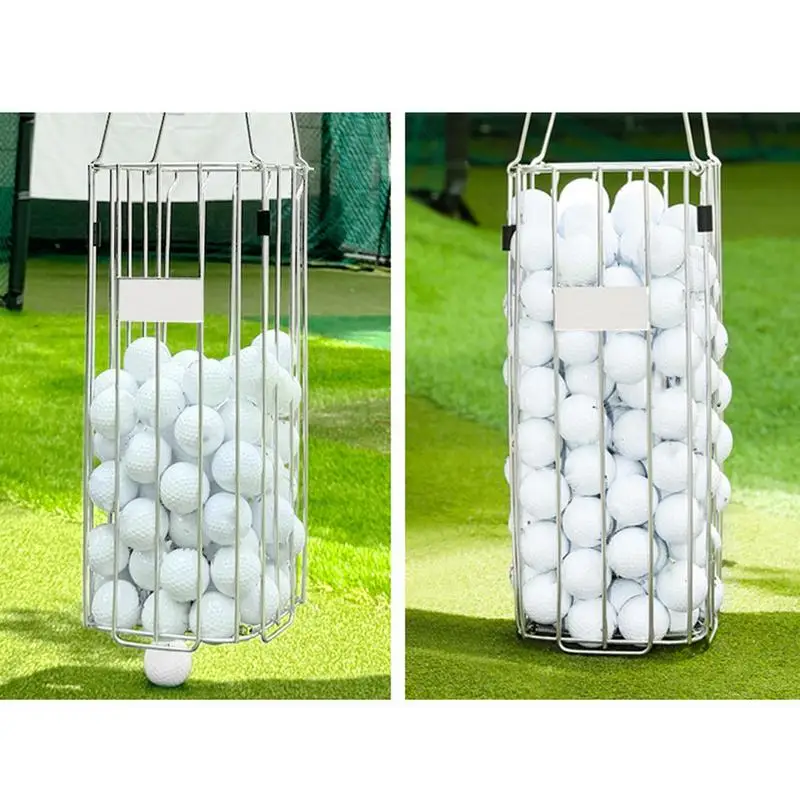 

Golf Ball Basket Golf Ball Pickup Basket Stainless Steel Golf Ball Storage Basket Holding 140 Balls Golf Ball Bucket Picker For