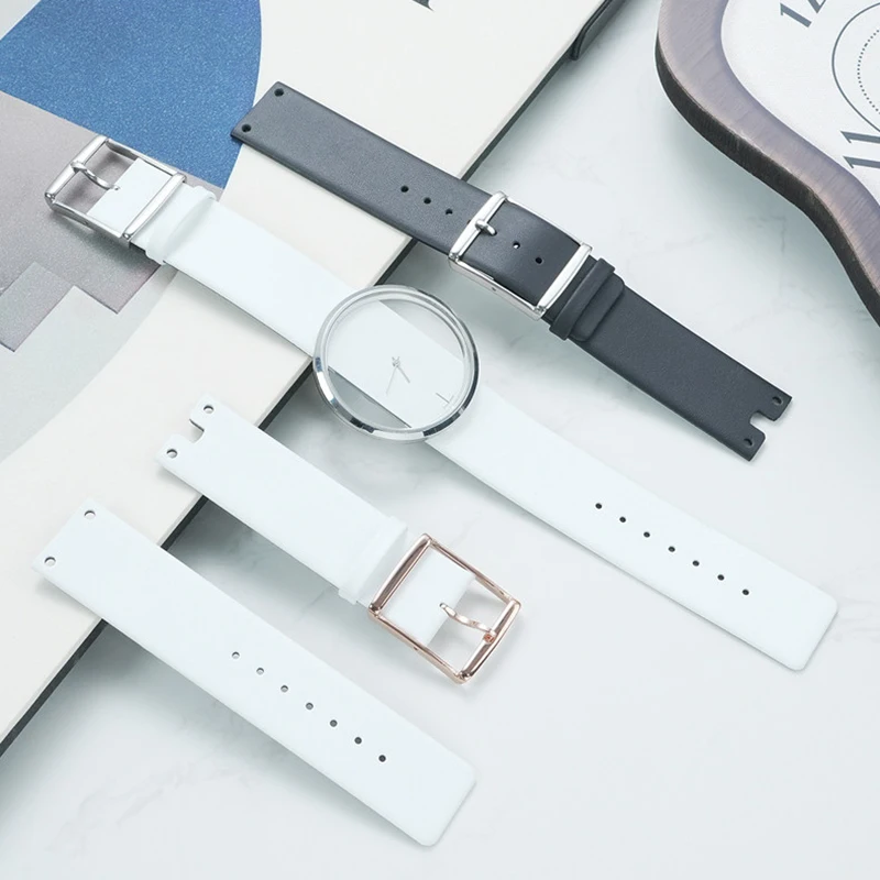 

Ремешок для часов с вырезами для C Watch K94231/K9423101/K9423107, тонкий кожаный ремешок с вырезами для мужчин и женщин