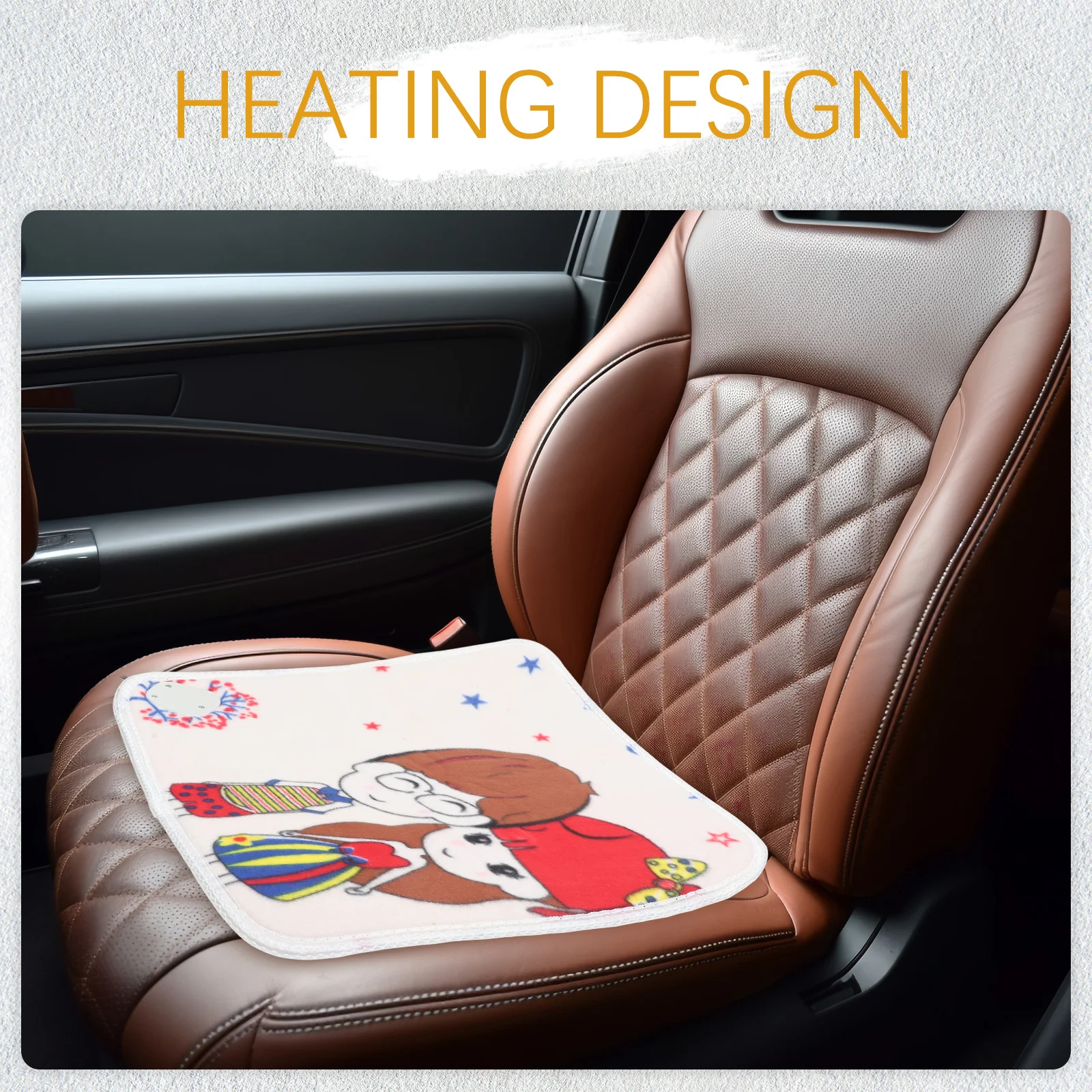12 فولت تسخين كهربائي وسادة مقعد السيارة لينة وسادة الشتاء الدافئة قابل للتعديل درجة الحرارة توفير الطاقة مقعد سخان للرحلات #2
