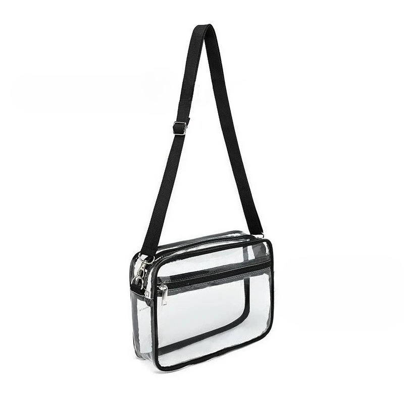 حقيبة خصر رياضية من مادة PVC، حقيبة تخزين خارجية، مقاومة للماء، محمولة، حقيبة شفافة ذات سعة كبيرة للياقة البدنية والجري.