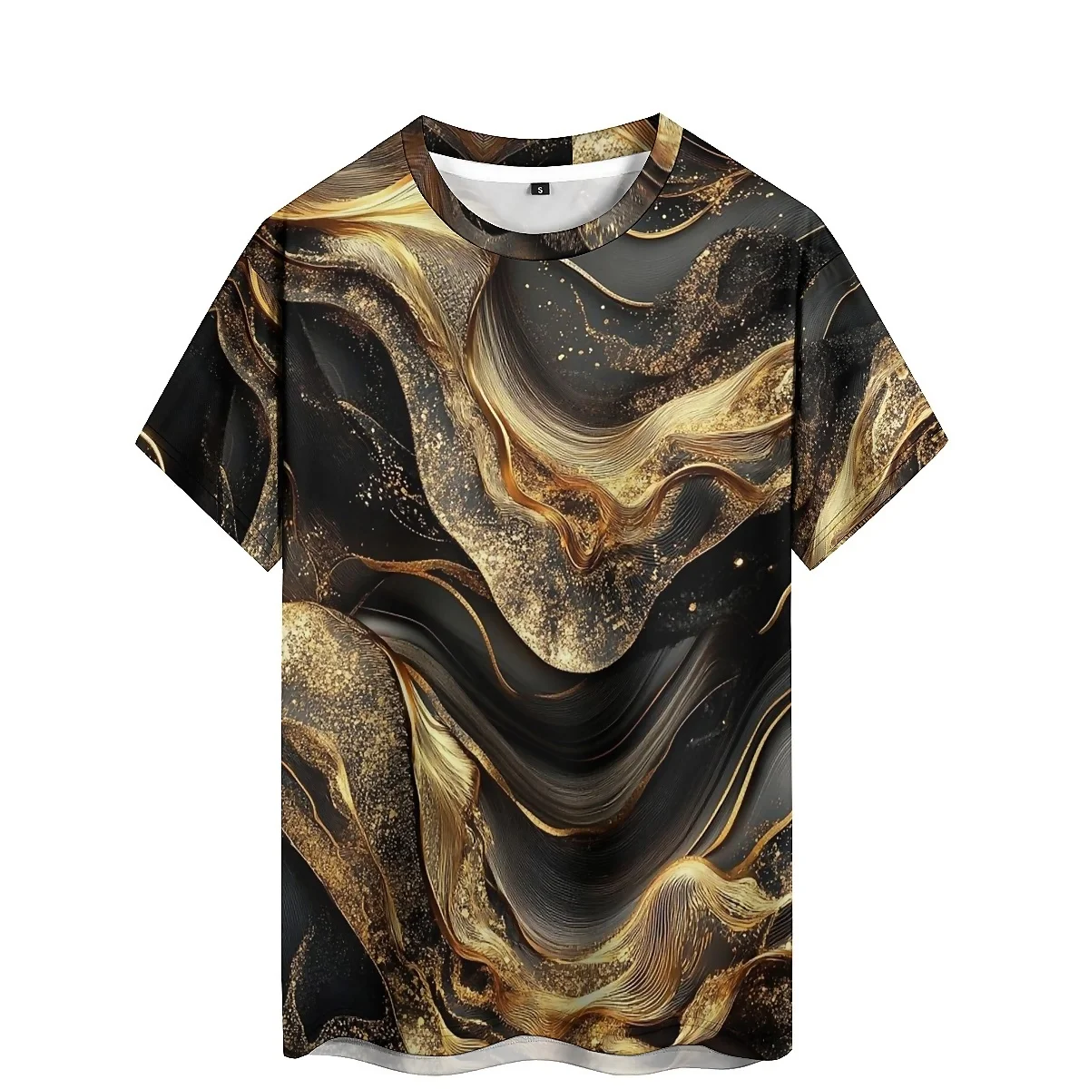New Men's Anime Cartoon Harajuku Style 3D Printed Short Sleeve T-shirt Loose Polyester Fiber Soft and Comfortable Breathable Fab