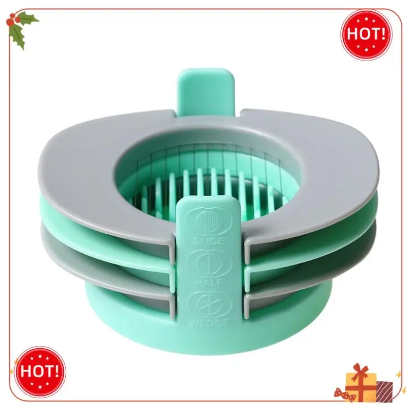 

ABLE-Egg Slicer, 3 In 1 Boiled Egg Cutter, With Stainless Steel Cutting Wires, Cut Eggs Into Thin Slices Wedges