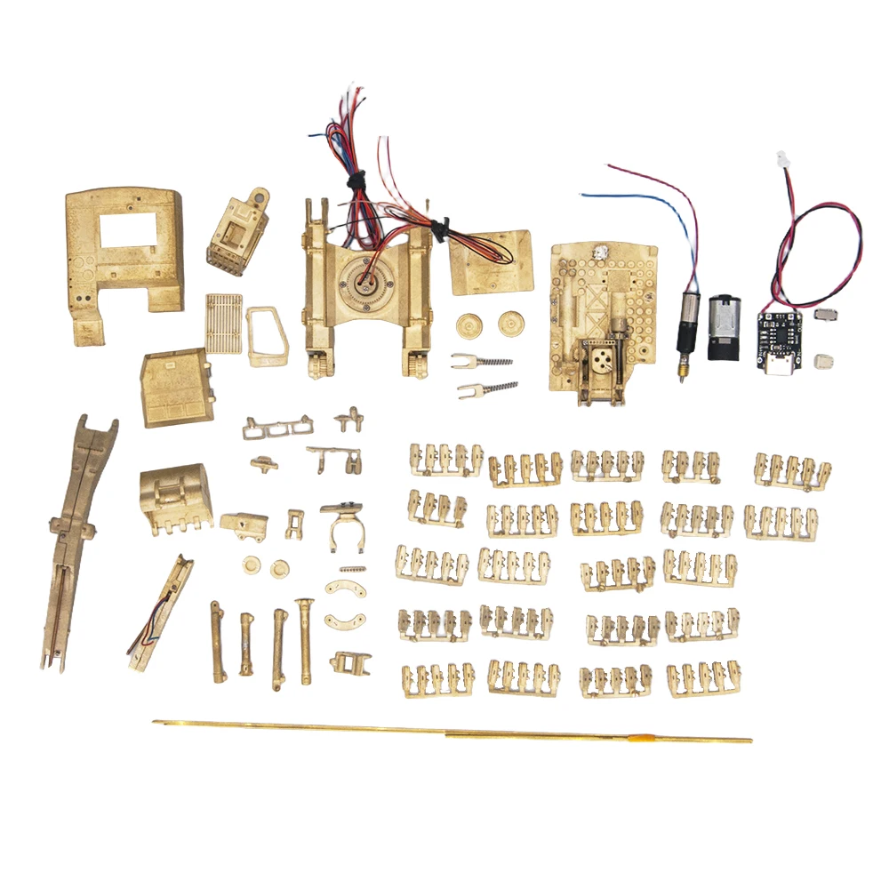 1/87 Scale RC 954 Full Copper Electric Excavator | RTK Desktop Model DIY Assembly, Modification & Upgrade Accessories