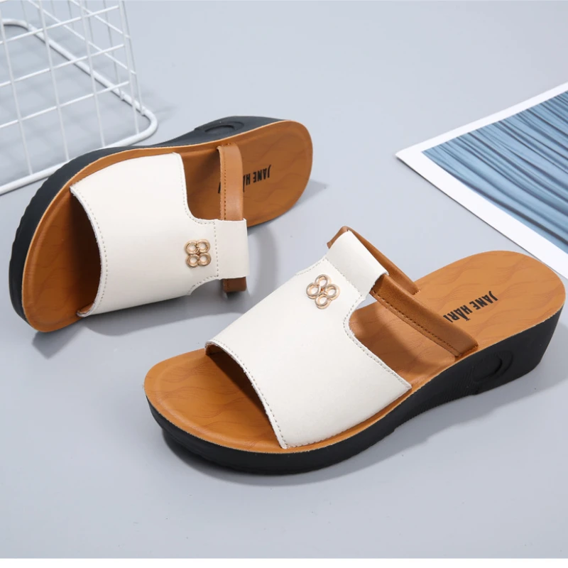 Platform Slippers Outdoor Fashion Wedges Shoes for Women Non-slip Leisure Ladies Slipper Casual Increase Woman Sandals Sandalias