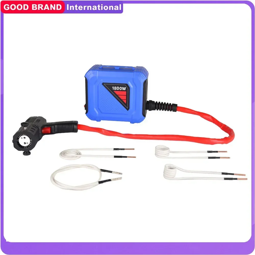 1800W Magnetic Induction Heater Flameless Mini 8 Coils Induction Heater Kits For Auto Use Bolt Remover Hand-held Repair Tool New