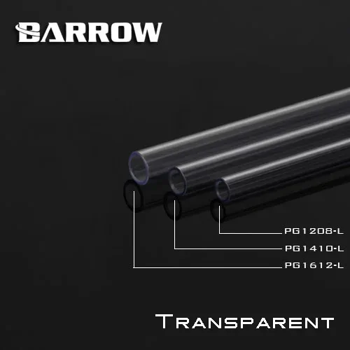 Barrow PG1612 / PG1410 / PG1208 500 мм PETG Твердые трубки высокого качества PETG светопропускание 12x8 / 14x10 / 12x16 мм, 2 трубки/лот