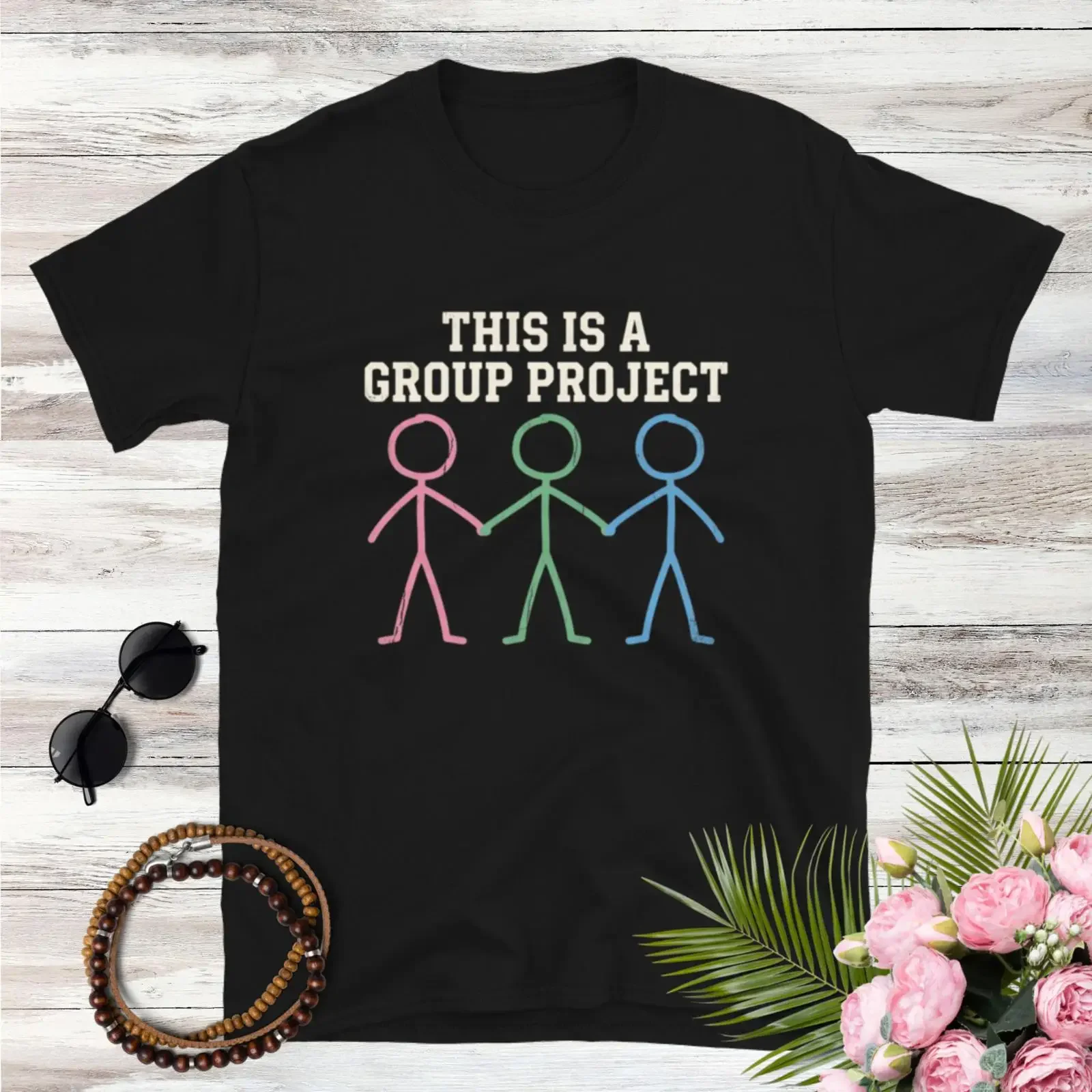 Polyamory Group Project T Shirt Funny Poly Pride Retro Polysexual LGBTQ Subtle  vintage Washed streetwear Stretched Breathable