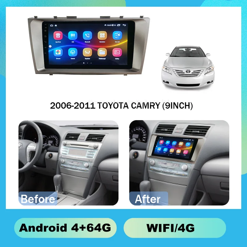 

2006-2011 TOYOTA CAMRY 9INCH Capacitive 1+16G Car Dvd Player Other Auto Electronics Lcd Lvds Capacitive Touchscreen