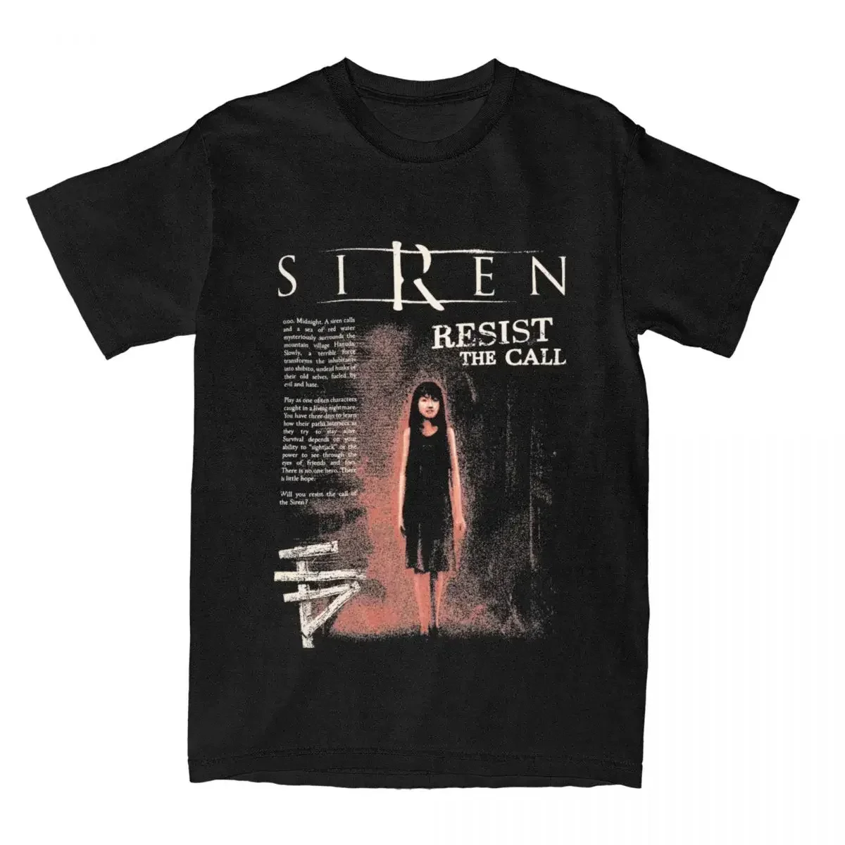 

Футболки Fun Silent Hill SIREN Resist The Call, мужские хлопковые футболки с круглым вырезом, футболки с короткими рукавами, одежда