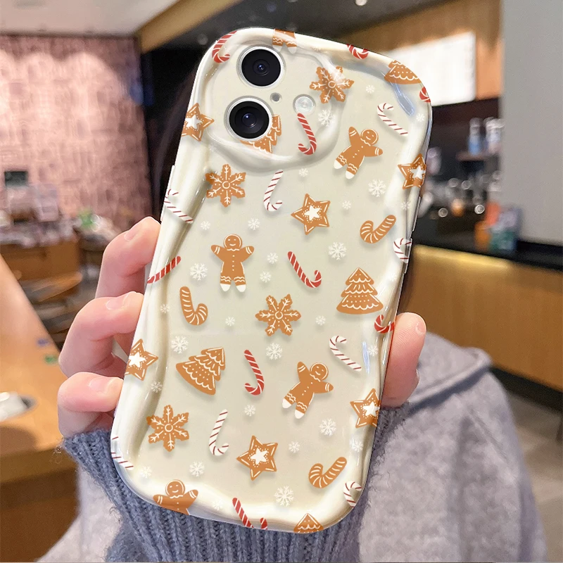 عيد الميلاد اليقطين كاندي حافظة شفافة آيفون 17 الهواء 16E 16 15 14 زائد 13 12 11 برو ماكس SE 2020 SE4 7 8 لينة سيليكون الغطاء الخلفي