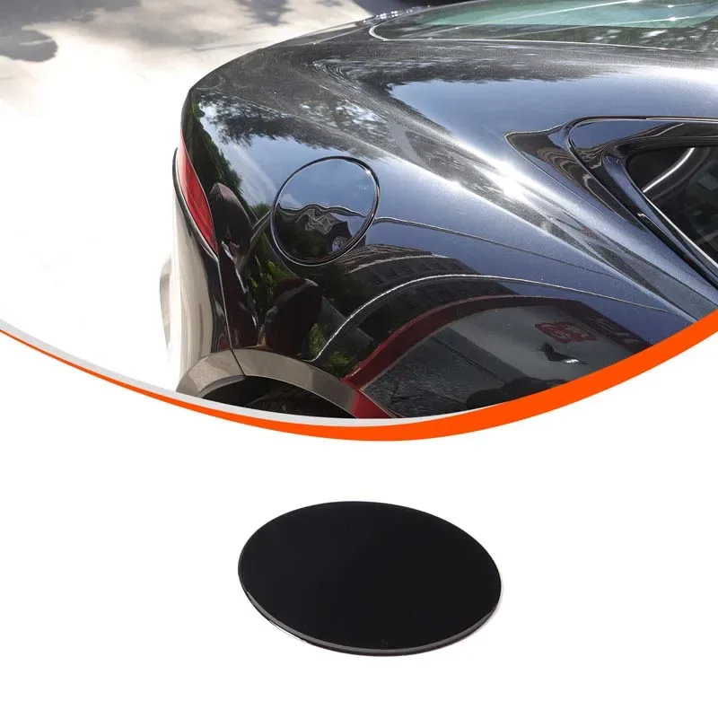 For 13+ Jaguar F-TYPE Car Fuel Tank Cap Stickers, Fuel Tank Refueling Decorative Stickers, Glue/glossy Black (soft) 1PCS