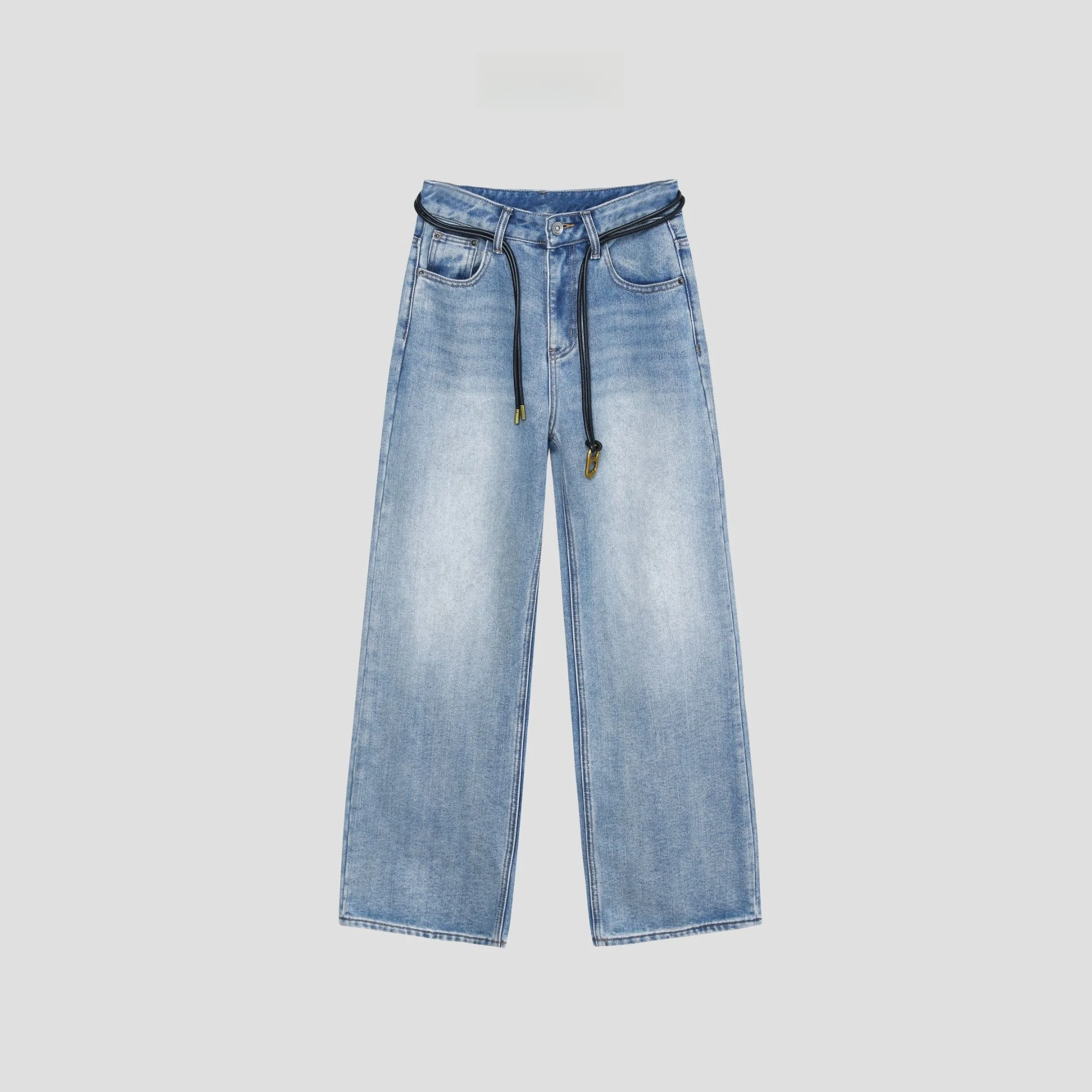 

Джинсы FORNIYOYO Vintage с начесом, прямые, свободные, повседневные, женские, из хлопкового денима, синие, свободного кроя