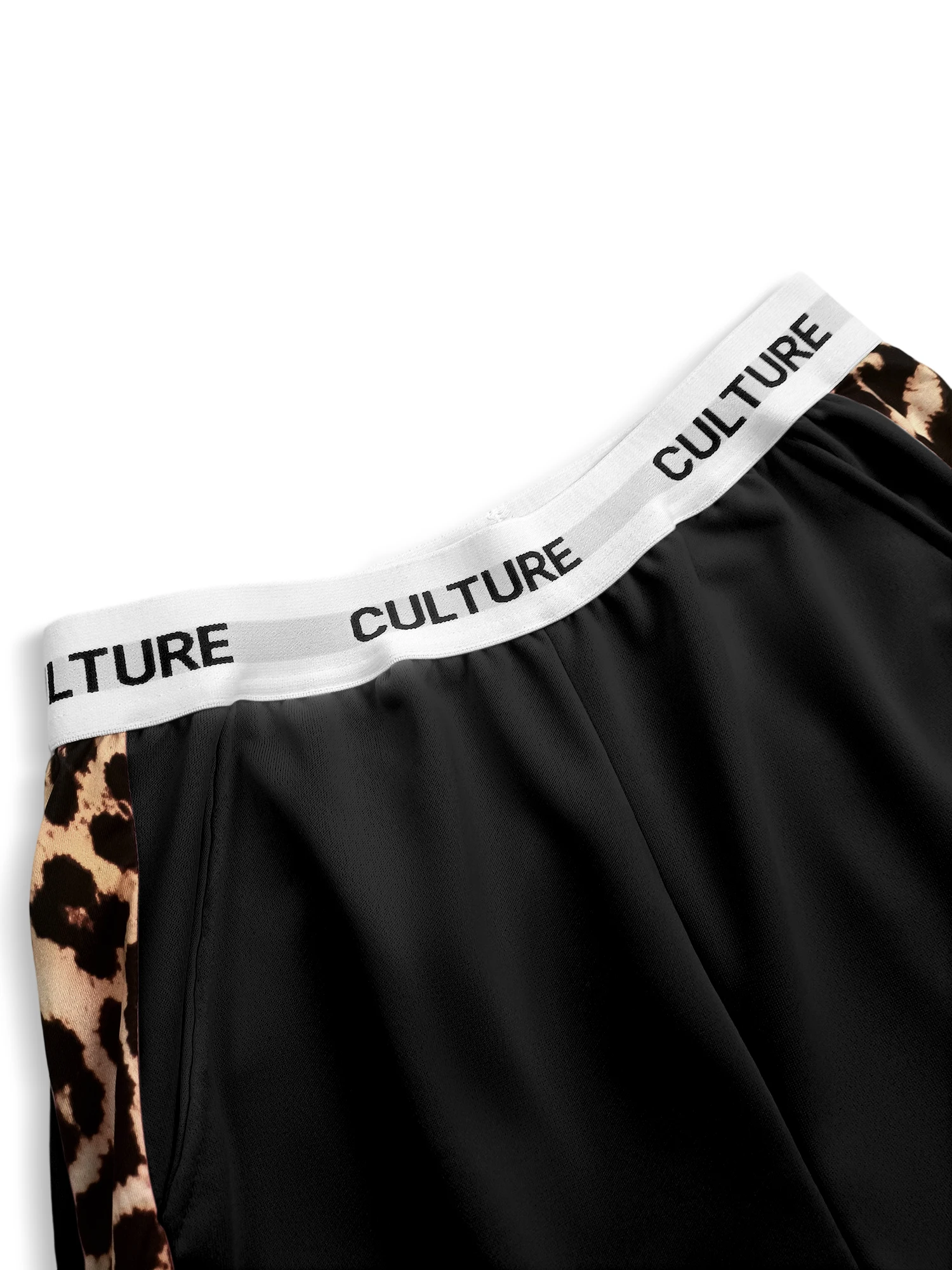 2026 Neu Heißer Verkauf Damen Leopardenmuster Seitenstreifen Weite Hose Lässige High-Waist Hose mit Schriftzug-Bund Lockerer Streetwear-Stil – Detail 22