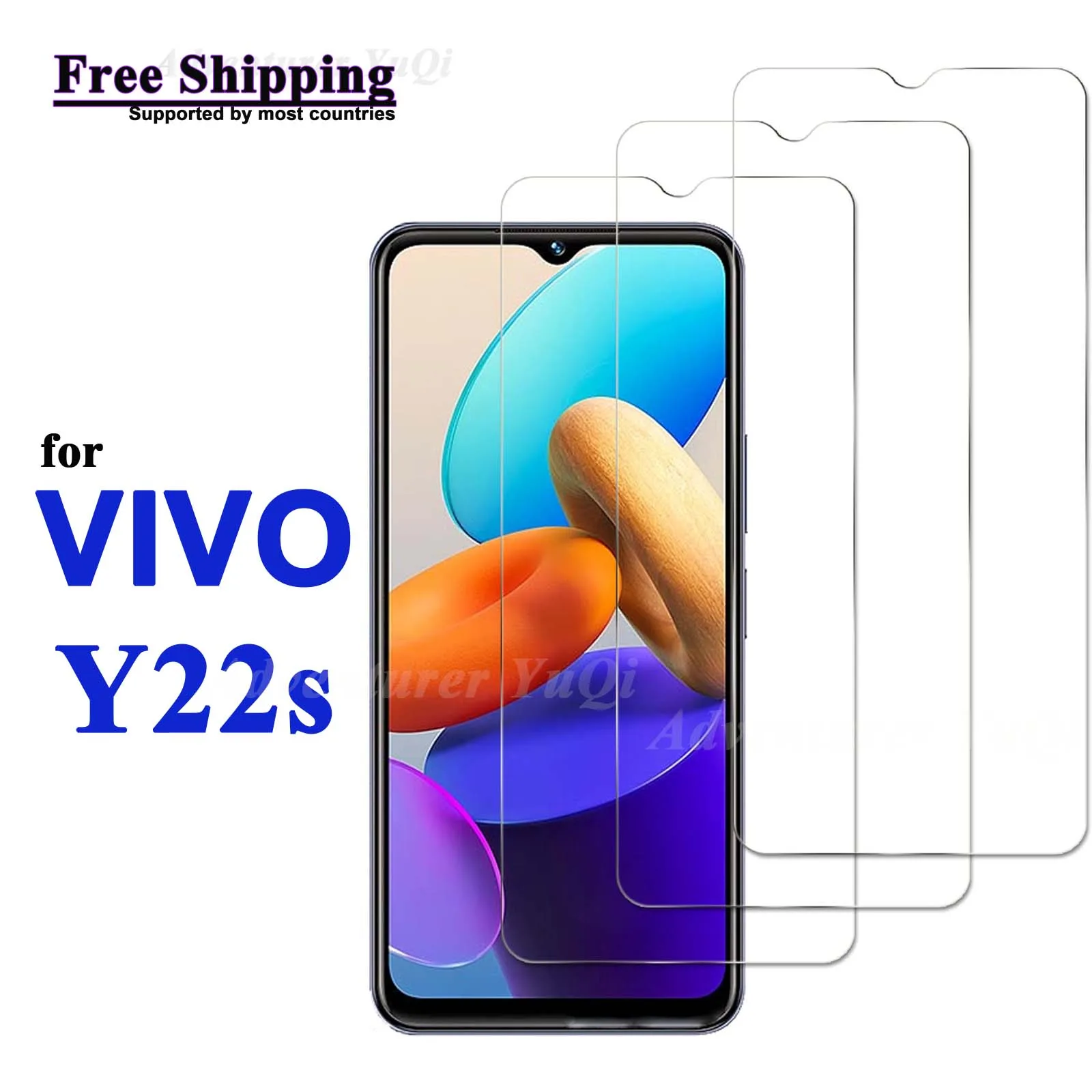 Screen Protector For VIVO Y22s Tempered Glass HD Crystal  9H High Aluminum Anti Scratch Case Friendly