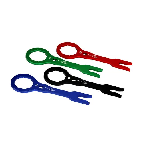 Imagen 2 del producto Llave de tapa de Horquilla Pro, herramienta de extracción Dual de 49mm para Yamaha, Honda, SUZUKI, Kawasaki, CRF450R, YZ, WR, KX, 125, 250, Cartucho de doble cámara