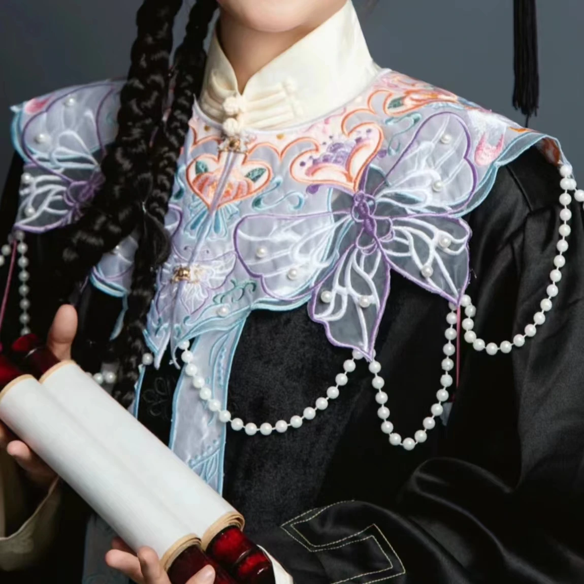 robe-de-maitre-et-de-bachelier-de-la-dynastie-ming-ornee-de-perles-et-de-motifs-complexes-de-style-chinois-avec-ceinture-epaulettes-en-forme-de-nuage-chale-franges-pour-seances-photo-robe-de-docteur-hanfu