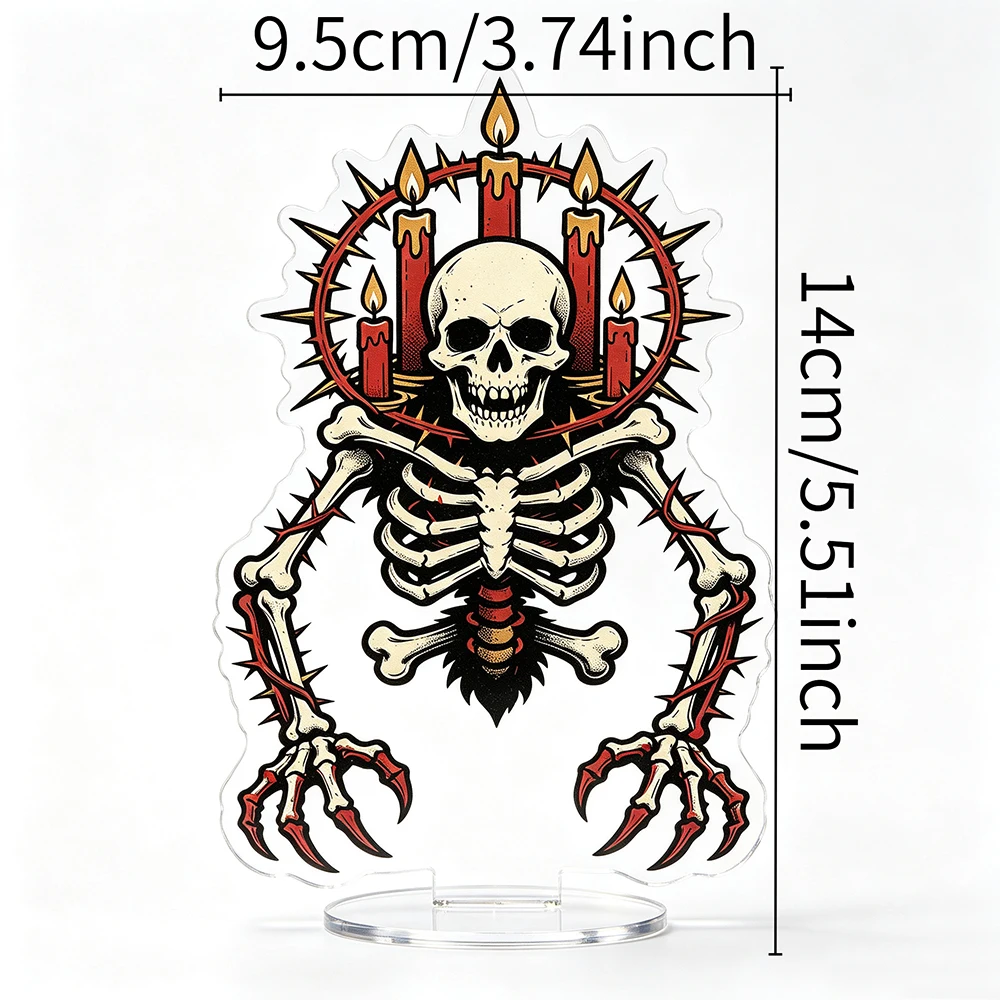 1PC Thorn candle Ring Skeleton Acrylic Stand Brand Retro American Dark Halloween Decoration