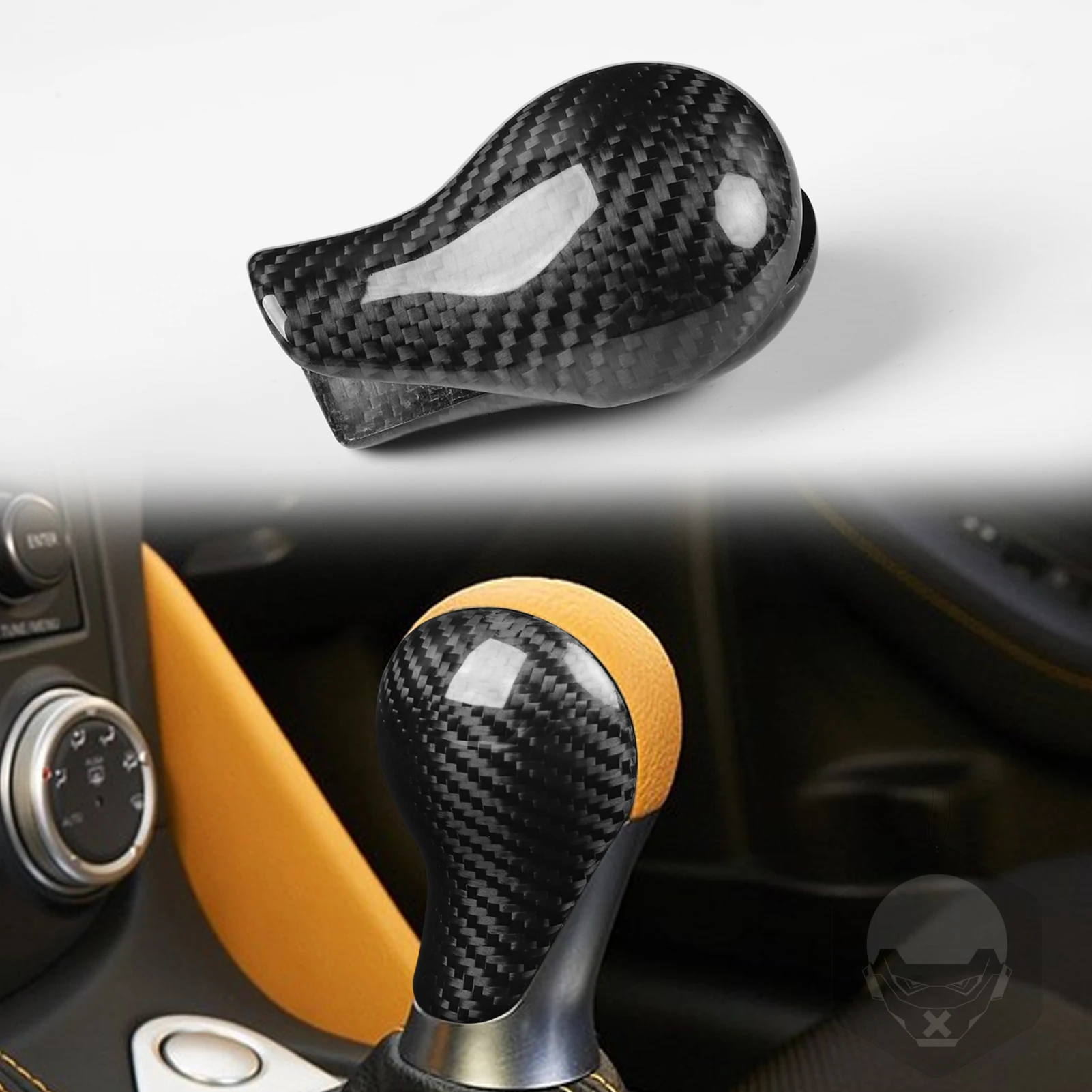 

Carbon Fiber Interior Gear Shift Knob Side Cover Trim For NISSAN 370z 2009 2010 2011 2012 2013 2014 2015 2016 2017 2018