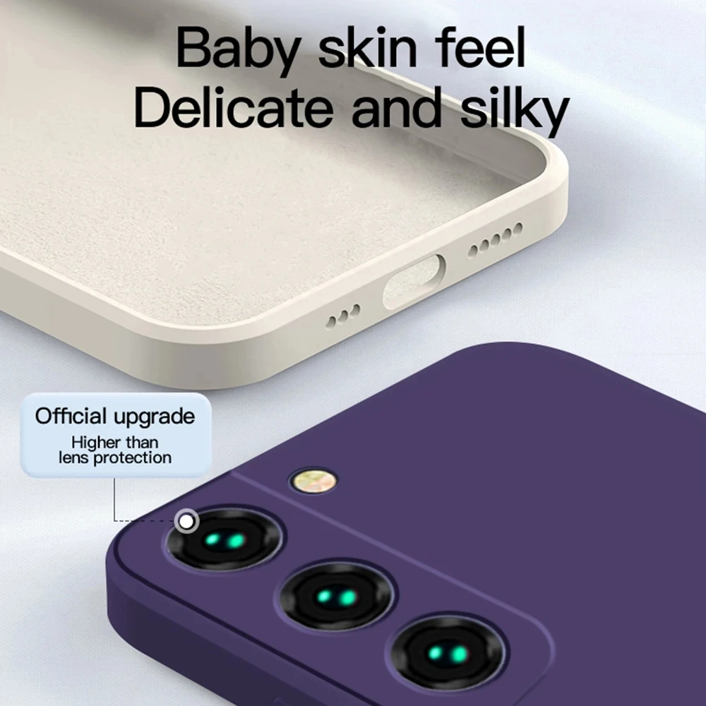 Soft Liquid Silicone Case For Samsung Galaxy S21 S23 S10 Plus S20 FE S10E S22  Note 20 Ultra Cover