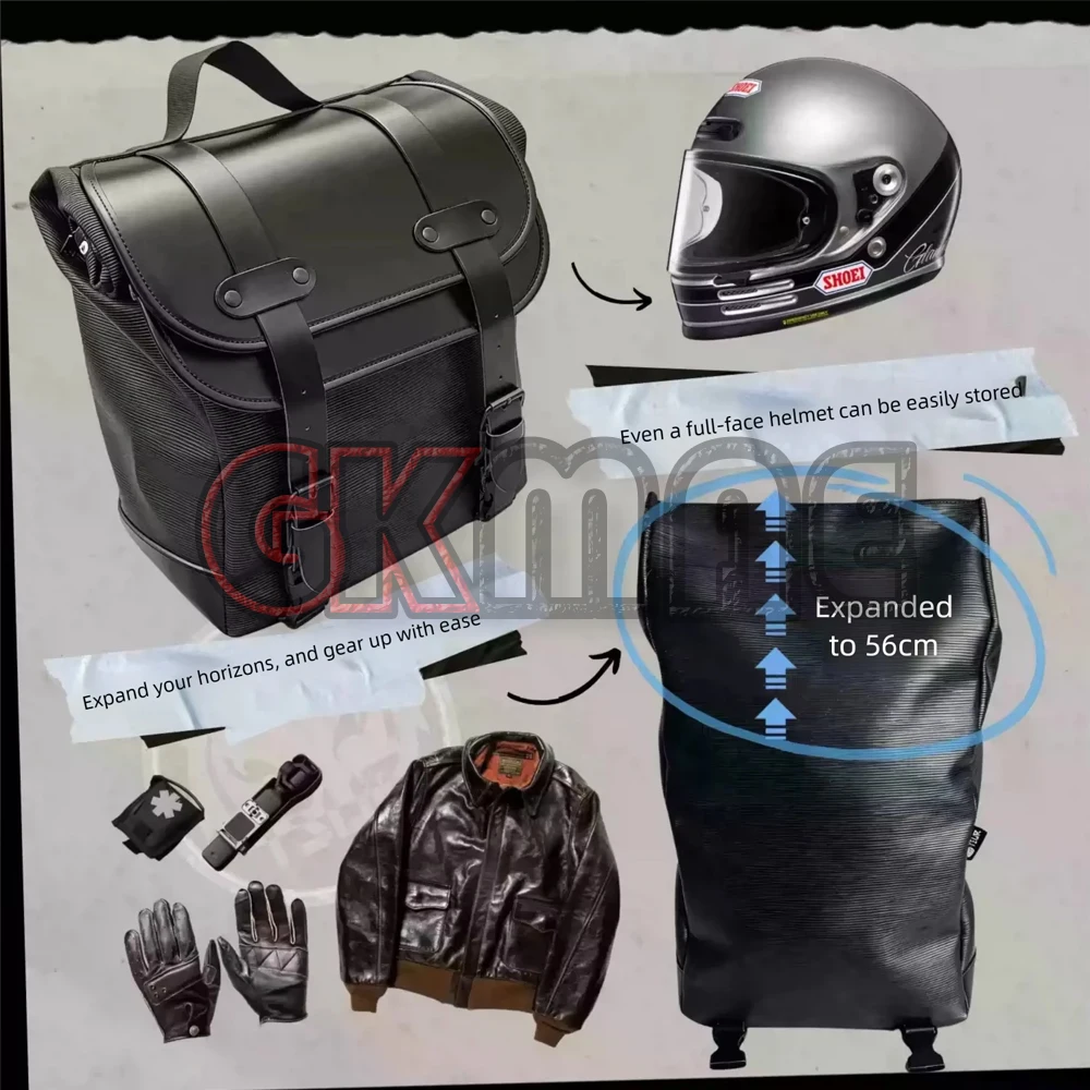 Fit For Honda CM 300 Rebel 300 Motorcycle Modified Side Boxes Quick-release Waterproof Leather Panniers Helmet Bags Travel Bags
