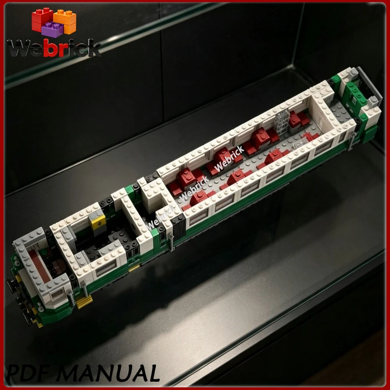 Classic Continental Train Model Building Blocks European Intercity Rail Vehicle DIY Assembly Puzzle For Train Fans