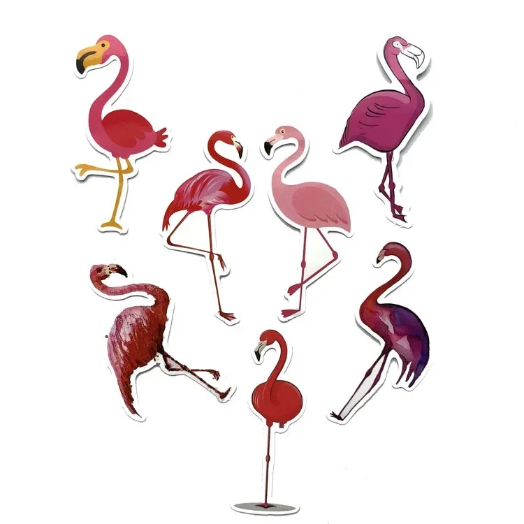 1Sets = 19PCS Rosa Flamingo Aufkleber Wasser Tasse Computer Wasserdicht Aufkleber
