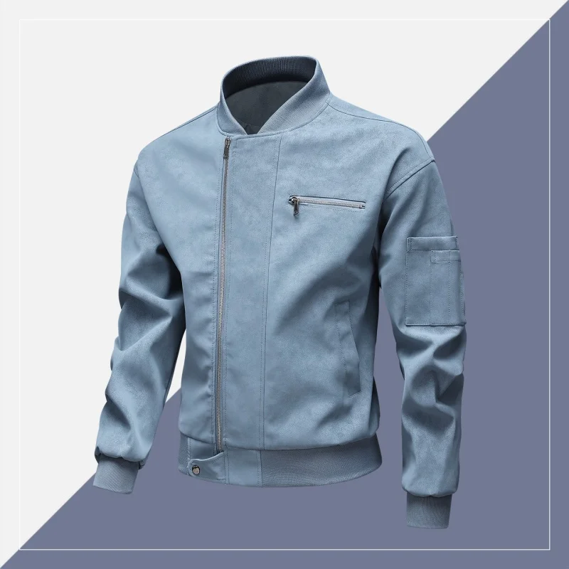 

New American Motorcycle Baseball Jacket Men Washed with Water Jackets Men's Spring and Autumn Pilot Jacket Trendy Brand Jackets