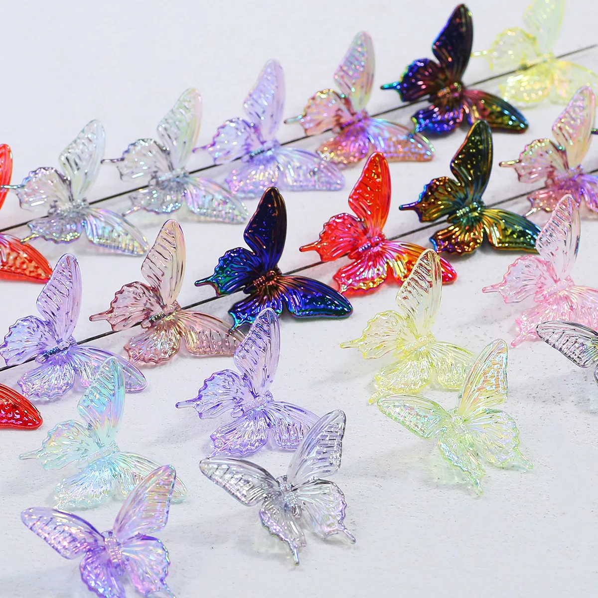 38*34mm 아크릴 나비 UV 혼합 색상 수제 DIY - Butterfly Pendant Necklace 리뷰 및 가격