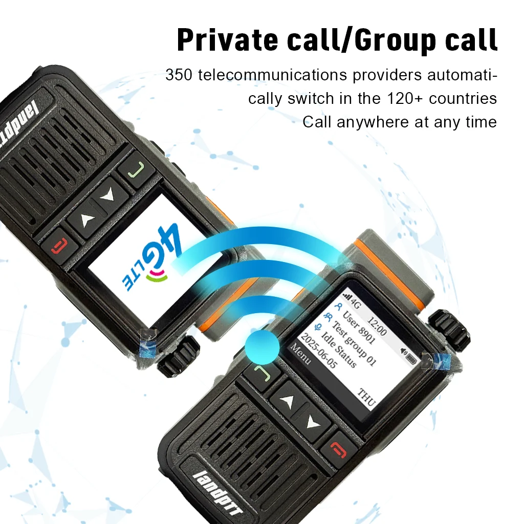 Landptt 4G Lte Network POC Radio with Sim Card Walkie Talkie Long Range 5000 Miles for Hiking and Camping Free Platform LH900