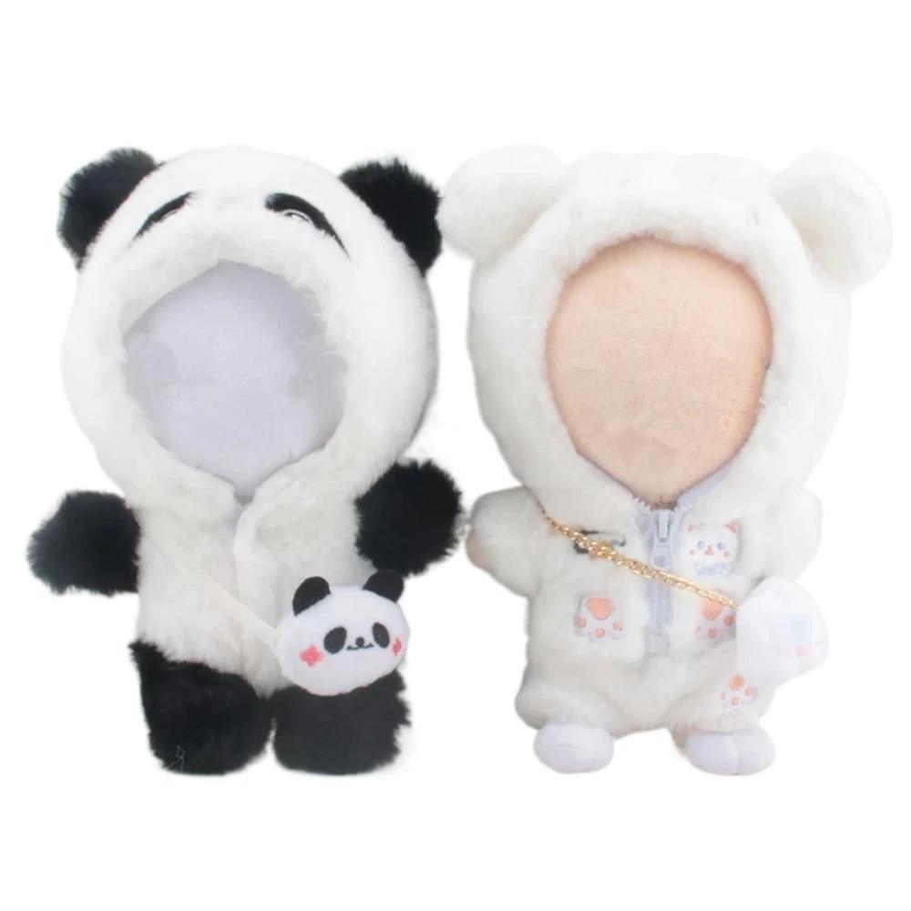 20cm Plush Doll Outfit Clothes Panda  Duck Stuffed Baby Doll's Accessories for Korea Kpop EXO Idol Super Star Figure Dolls