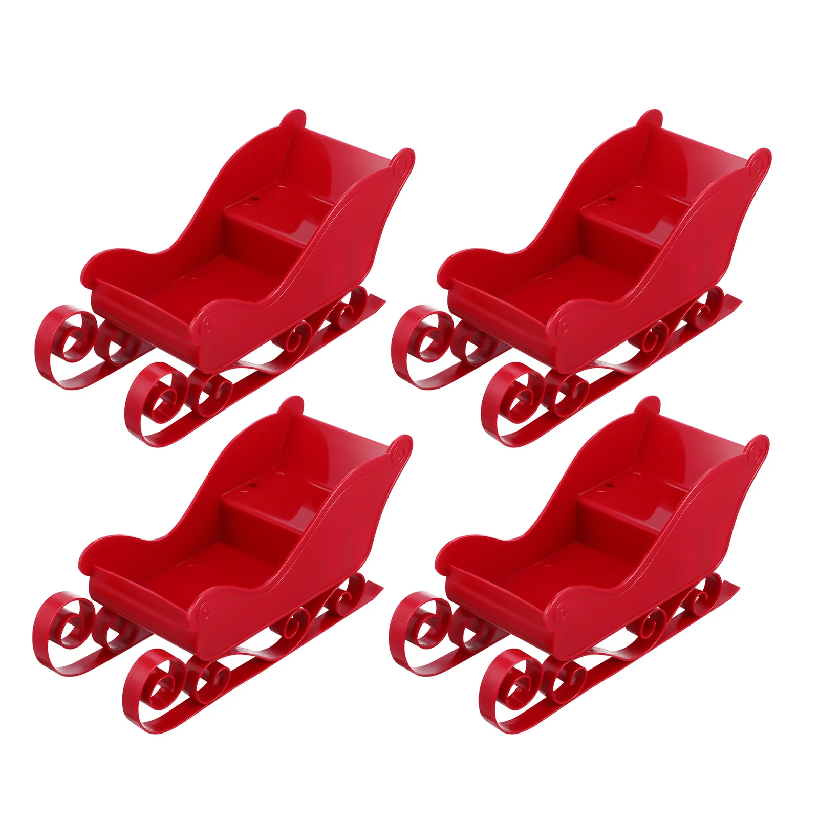 

4 Pcs Christmas Sleigh Statue Theme Decoration Desktop Gifts Tree Hanging Pendant Table