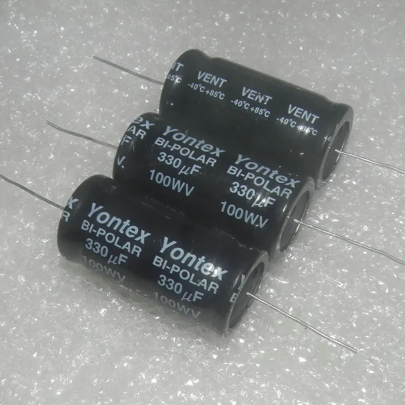 Imagem -02 - Capacitor Eletrolítico de Alumínio 100v 330uf 330mfd 100wv bp np Poleless Frequência Peças Pelo Lote