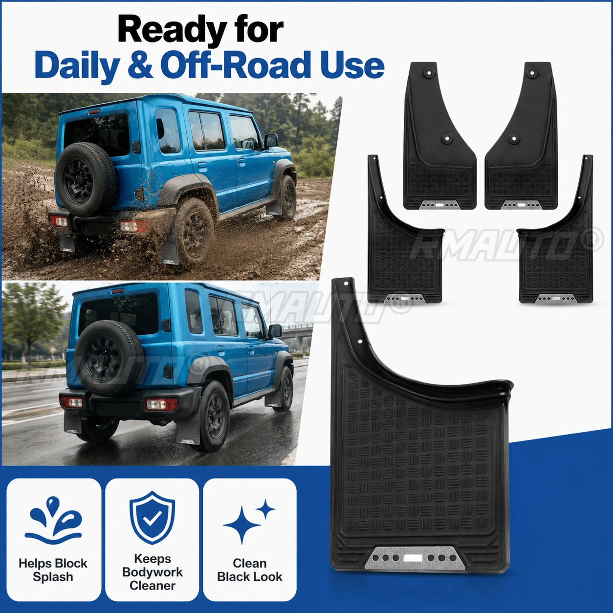 Car Mud Flaps Splash Guards Front Rear Fender Protector For Suzuki Jimny 2019-2026 3-Door 5-Door Car Accessories