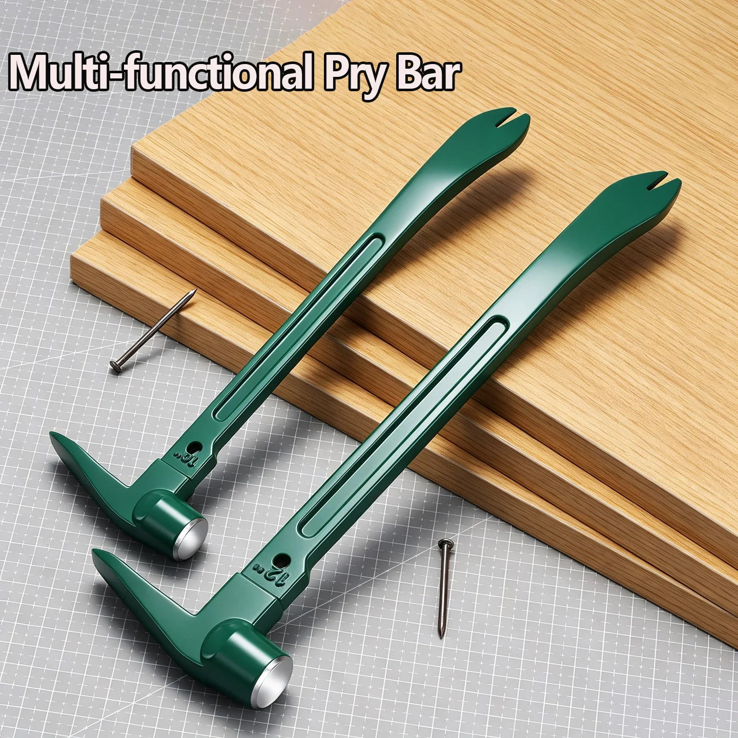 Pry Bar Nail Puller 10 12 Inch Carbon Steel Multi Function Crowbar For Furniture Demolition Nail Removal Tool Motorcycle Repair