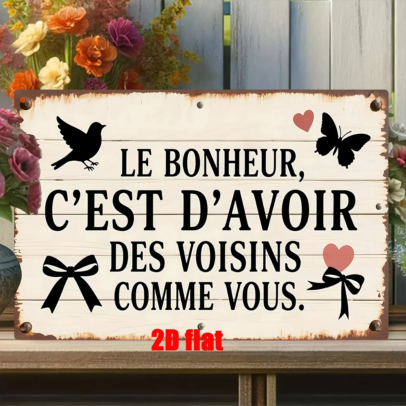 2D Flat Metal Wall Sign, Home Decoration Tin Sign, 
