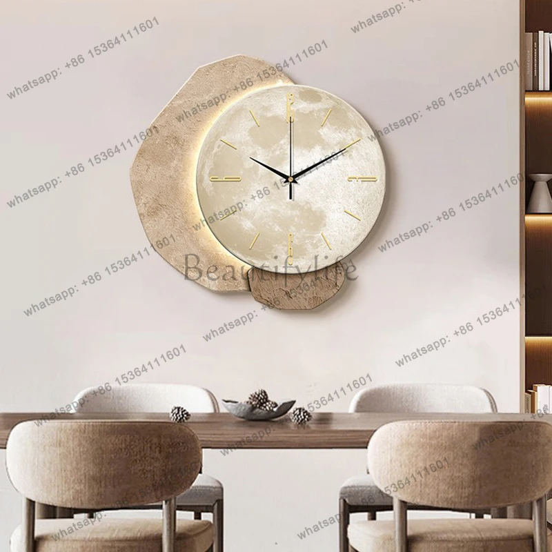 Modern Stylish Minimalist 3D LED Wall Clock with Light for Living Room Home Decor Creative Design Luxury Premium Wall Clock