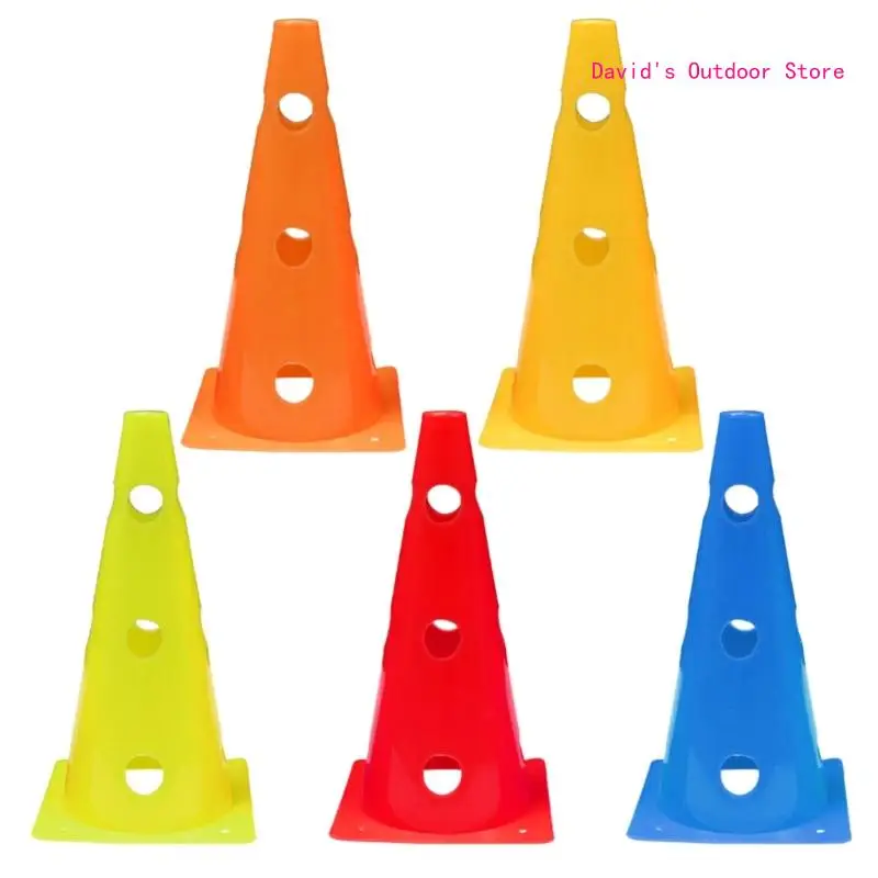 5 Pcs Football Training Maker Bucket Basketball Team Training Marker Cones X3UA