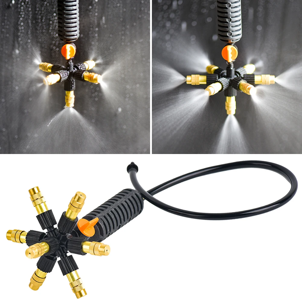 

Misting Hanging 5/7 Way Adjustable Brass Plastic Sprinkler Cooling Nozzle Sprinkler For Garden Greenhouse Irrigation