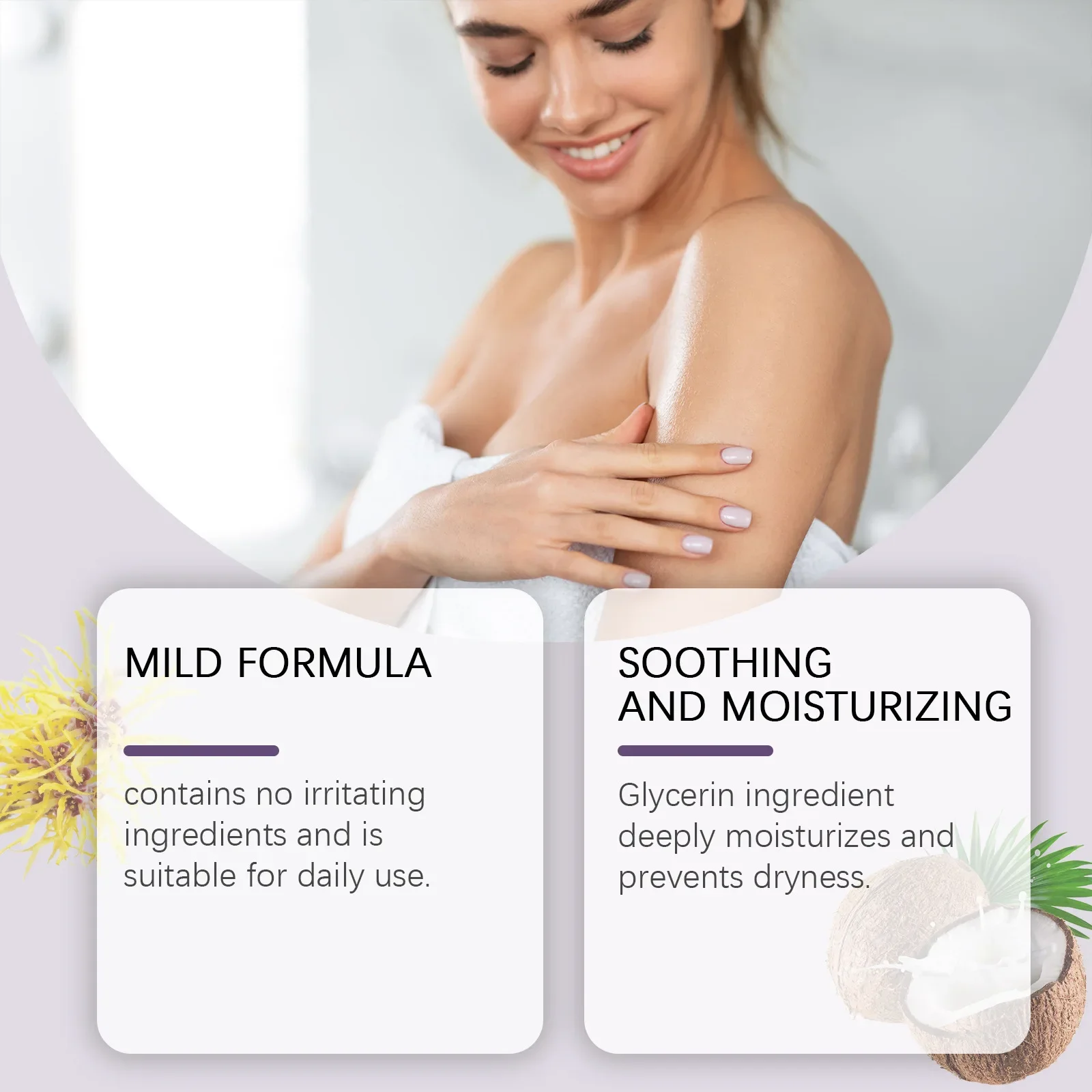 Gel de baño equilibrado Limpieza corporal para mujeres Gel de ducha refrescante e hidratante con propiedades antibacterianas para una higiene suave