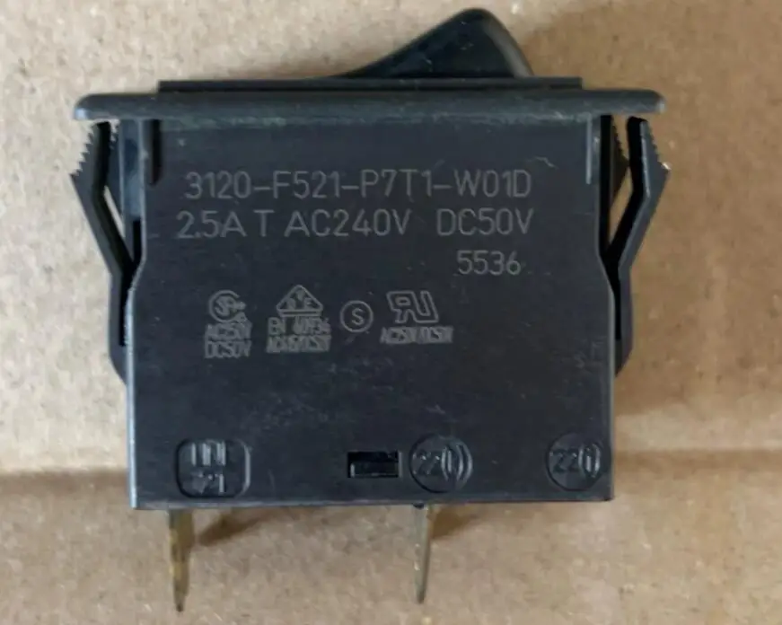 3120-F521-P7T1-W01D 2.5A AC240V  DC50V E-T-A four-leg circuit breaker switch