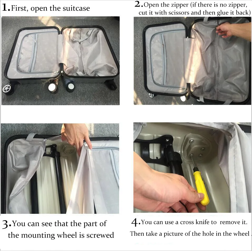 Imagem -06 - Choque-absorvente Universal Bagagem Roda Acessórios de Viagem Reparação Substituição Mala Roda Trolley Case Rodízios W142