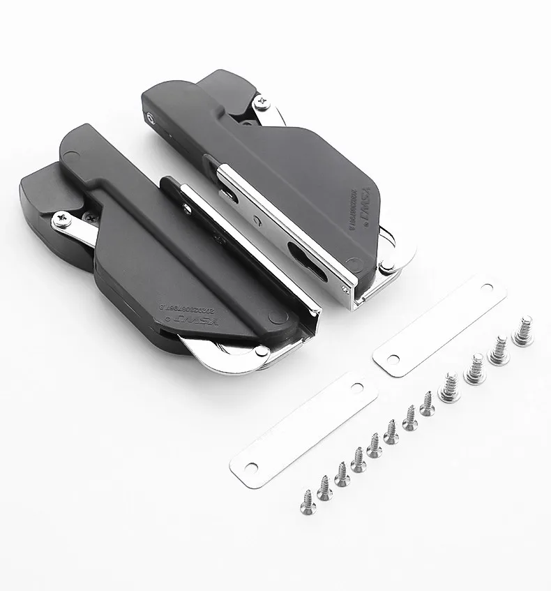 Hardware de suporte ajustável para abertura superior de armário e portas de vidro do guarda-roupa Função de acessórios de porta de madeira