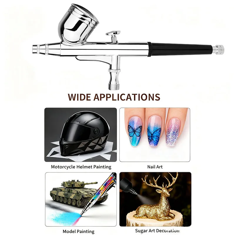 Mini aérographe à double action, pistolet de pulvérisation pour ongles, ensemble de peinture de maquillage, tatouage du visage, beauté, jet d'encre, réparation de voiture, outil de bricolage