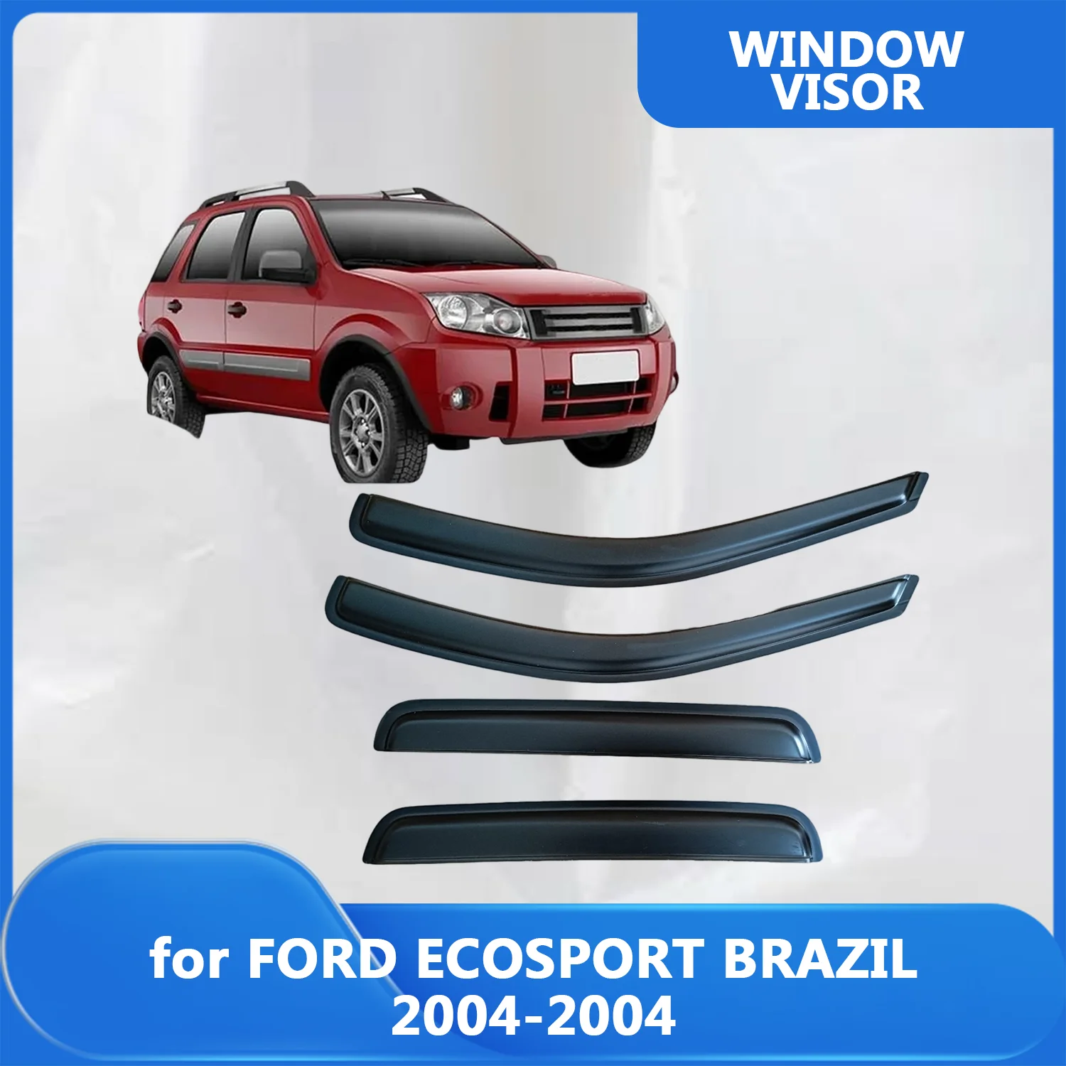 

Window Visor for FORD ECOSPORT BRAZIL 2004-2004 Wind Deflectors Rain Guards Door Visor Vent Shades Rain Outside-Mount Tape On